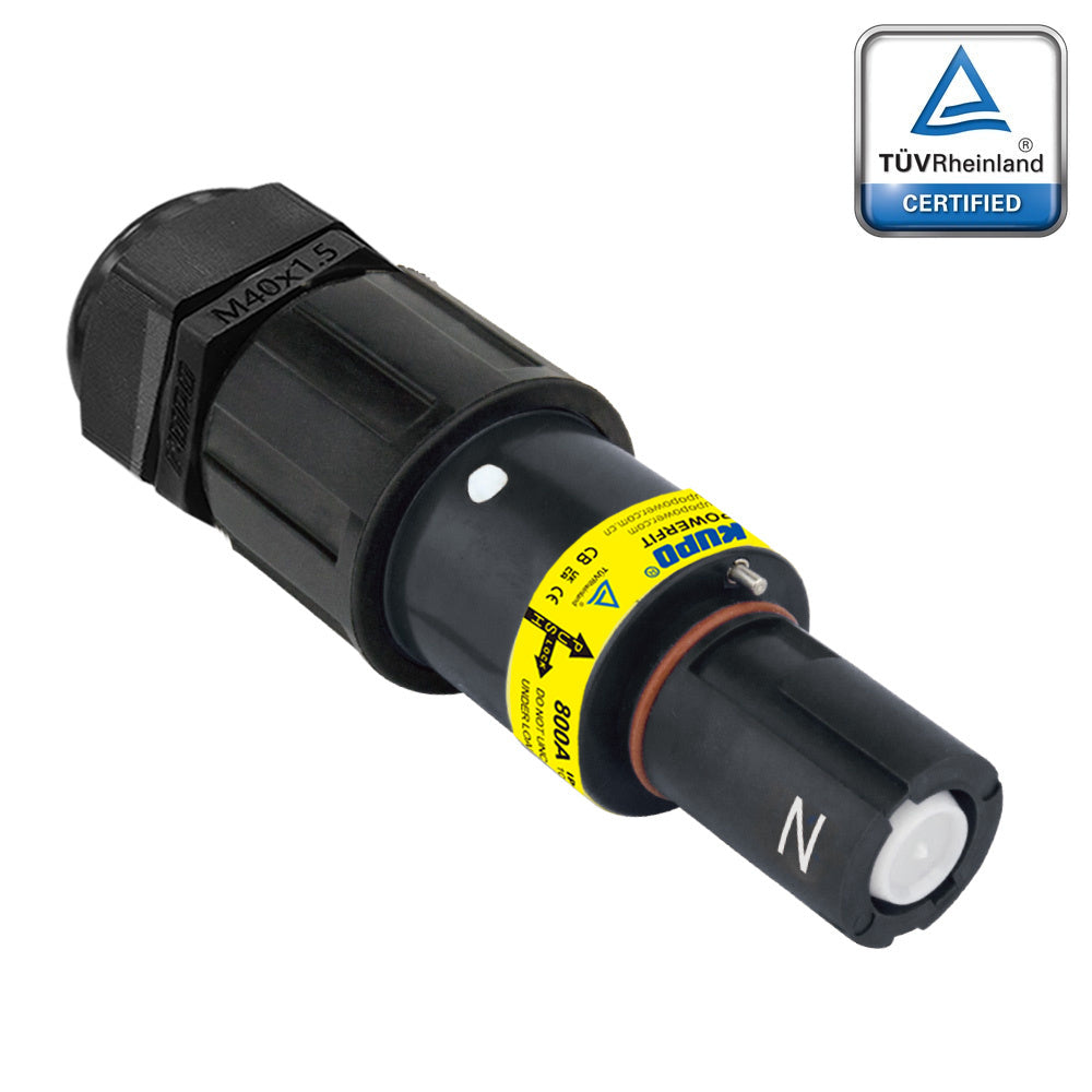 PFLD-NBK-C300-400-M40-M50 - PowerFit 800A Line Drain, Neutral Black