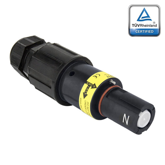 PFLD-NBK-S120M40A - PowerFit 400A Drain Line Connector, Black (N)