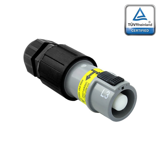 PFLS-3GY-S120M40A - PowerFit 400A Source Line Connector, Grey (L3)