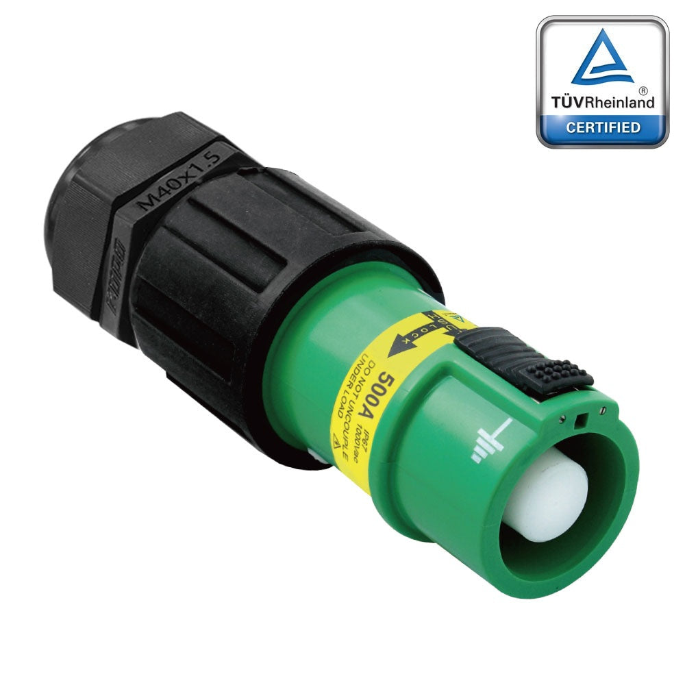 PFLS-EGN-S150M40A - PowerFit 500A Source Line Connector, Green (PE)