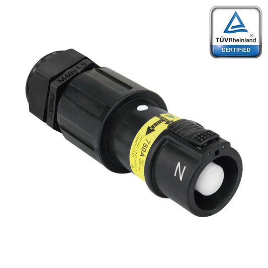 PFLS-NBK-C300M40 - PowerFit 750A Source Line Connector, Black (N)