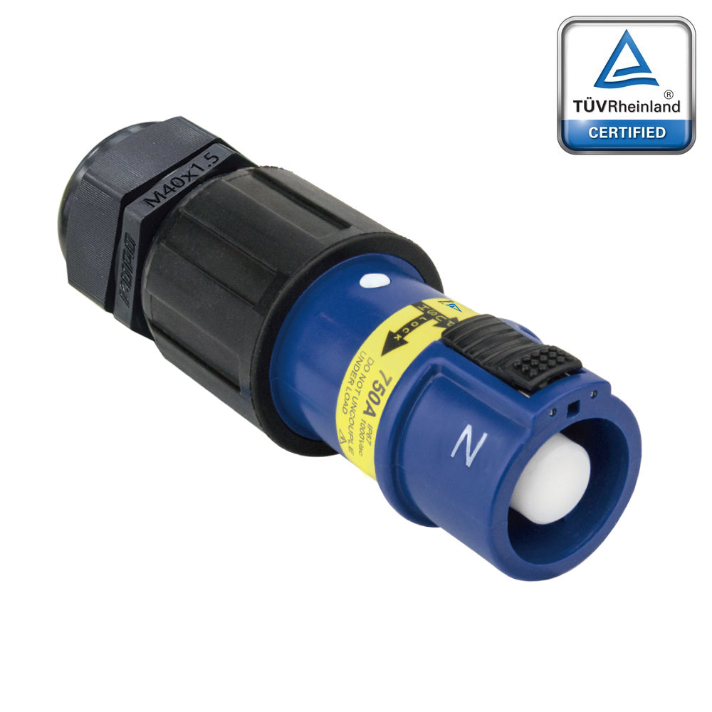 PFLS-NBL-C300M40 - PowerFit 750A Source Line Connector, Blue (N)