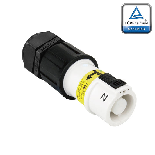 PFLS-NW-C300M40 - PowerFit 750A Source Line Connector, White (N)