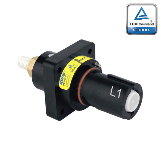 PFPD-1BK-T5 - PowerFit 500A Drain Panel Connector, Black (L1)