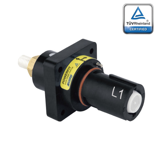 PFPD-1BK - PowerFit 400A Drain Panel Connector, Black (L1)