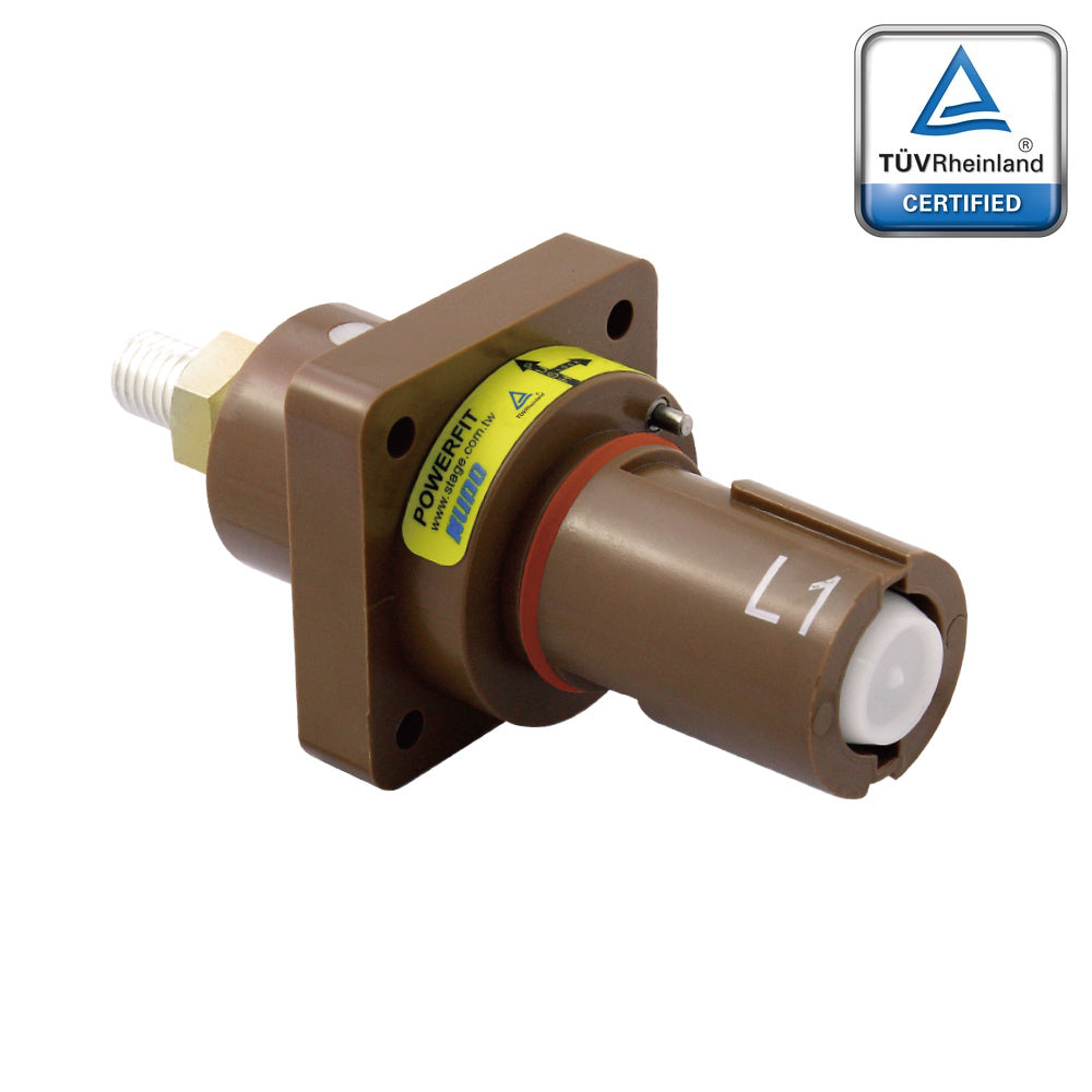 PFPD-1BN-T7 - PowerFit 750A Drain Panel Connector, Brown (L1)