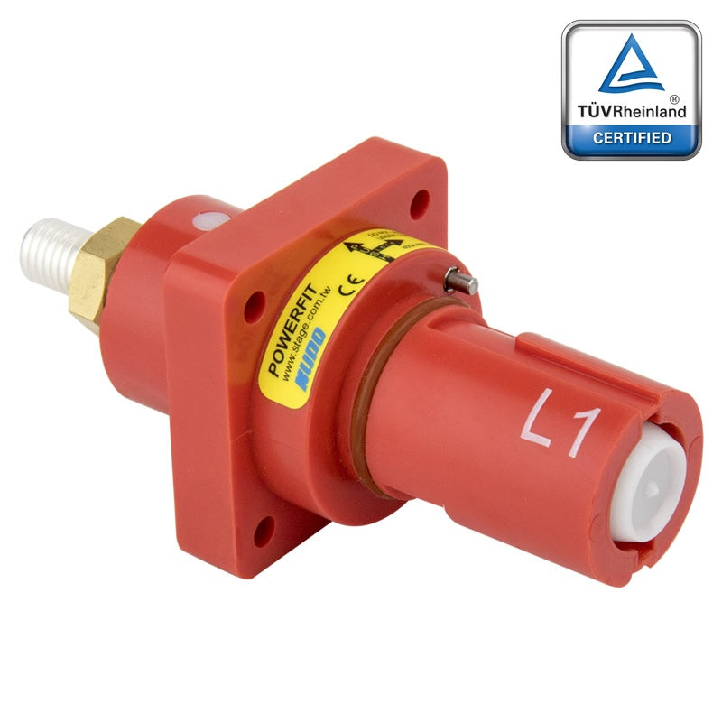 PFPD-1R - PowerFit 400A Drain Panel Connector, Red (L1)