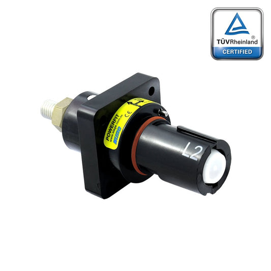 PFPD-2BK - PowerFit 400A Drain Panel Connector, Black (L2)