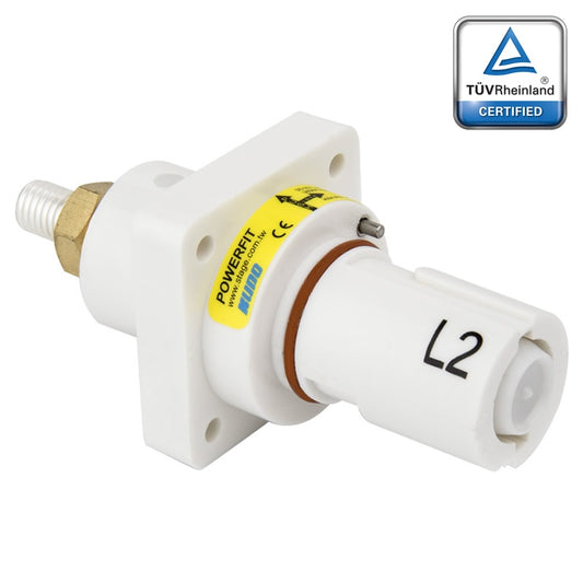 PFPD-2W - PowerFit 400A Drain Panel Connector, White (L2)