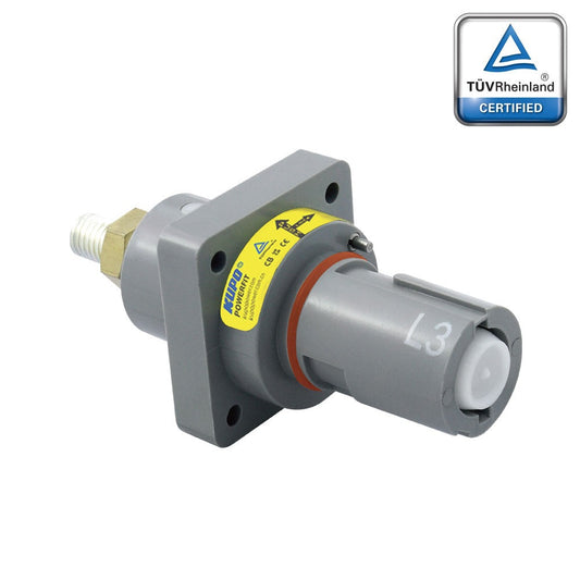 PFPD-3GY-T5 - PowerFit 500A Drain Panel Connector, Grey (L3)