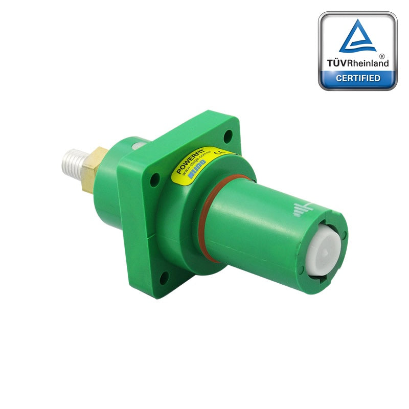 PFPD-EGN - PowerFit 400A Drain Panel Connector, Green (PE)