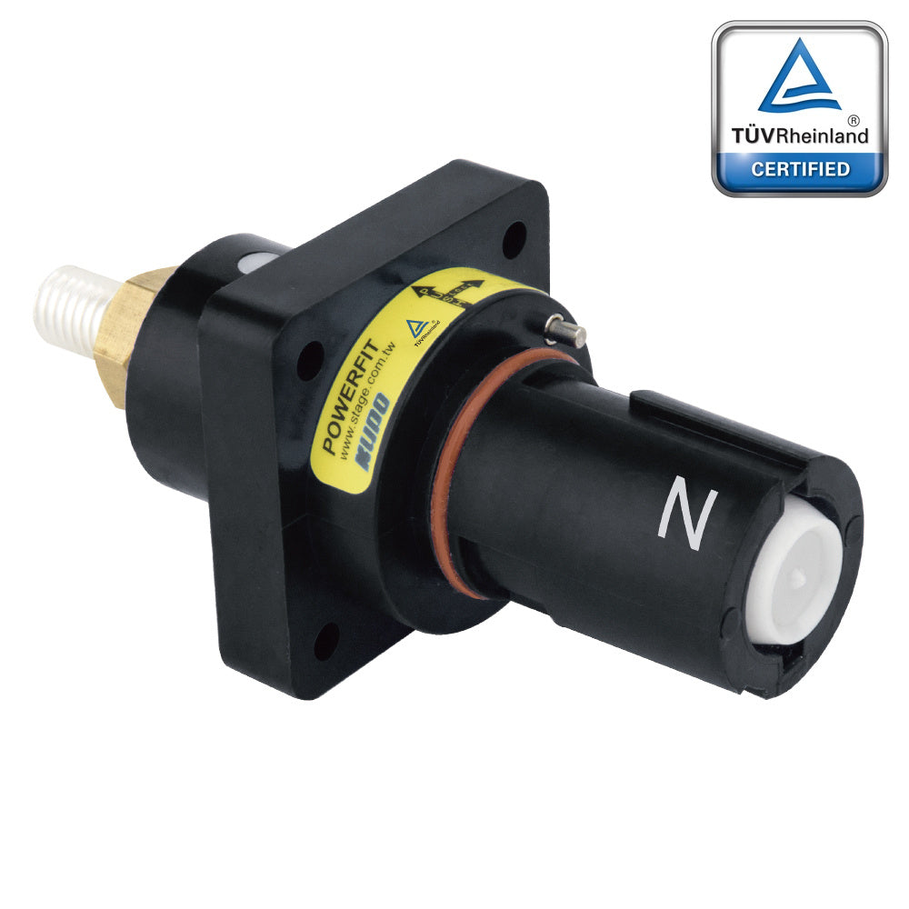 PFPD-NBK-T7 - PowerFit 750A Drain Panel Connector, Black (N)