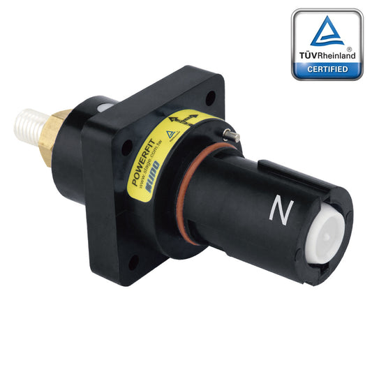 PFPD-NBK-T7 - PowerFit 750A Drain Panel Connector, Black (N)
