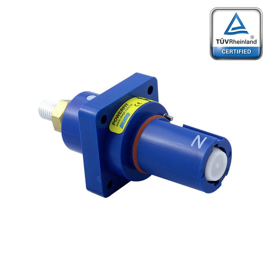 PFPD-NBL - PowerFit 400A Drain Panel Connector, Blue (N)