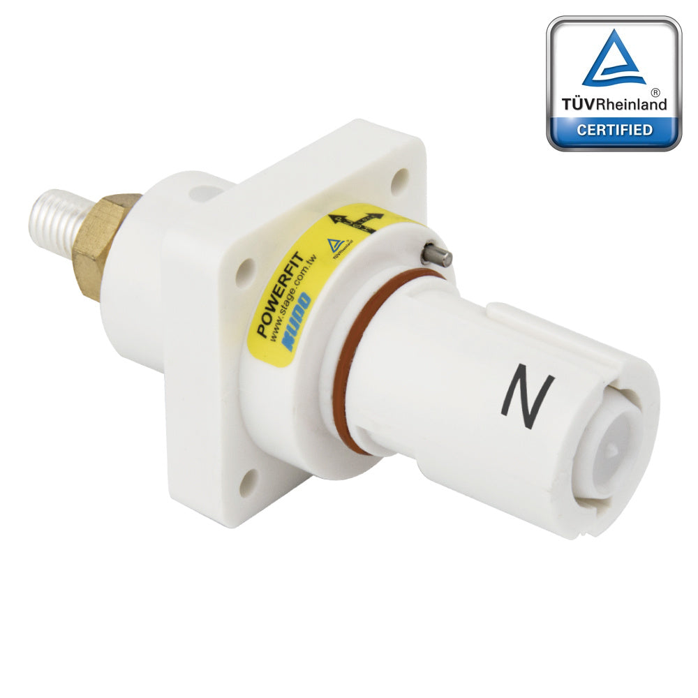 PFPD-NW-T7 - PowerFit 750A Drain Panel Connector, White (N)