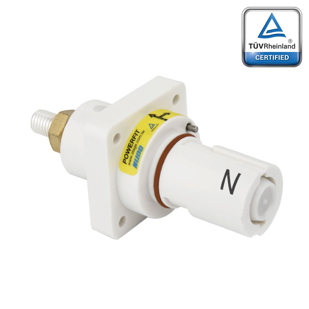 PFPD-NW - PowerFit 400A Drain Panel Connector, White (N)
