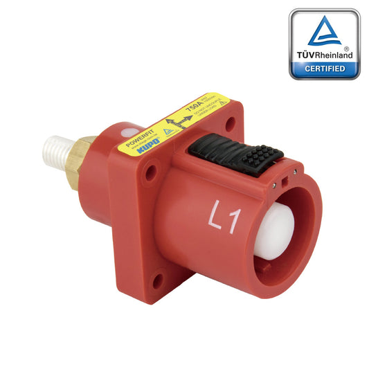 PFPS-1R-T7 - PowerFit 750A Source Panel Connector, Red (L1)