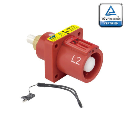 PFPS-2R-T5 - PowerFit 500A Source Panel Connector, Red (L2) - alternate product view
