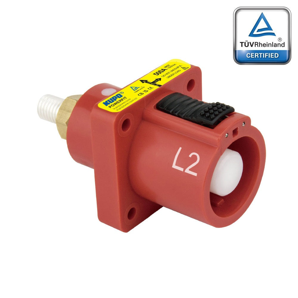 PFPS-2R-T5 - PowerFit 500A Source Panel Connector, Red (L2)