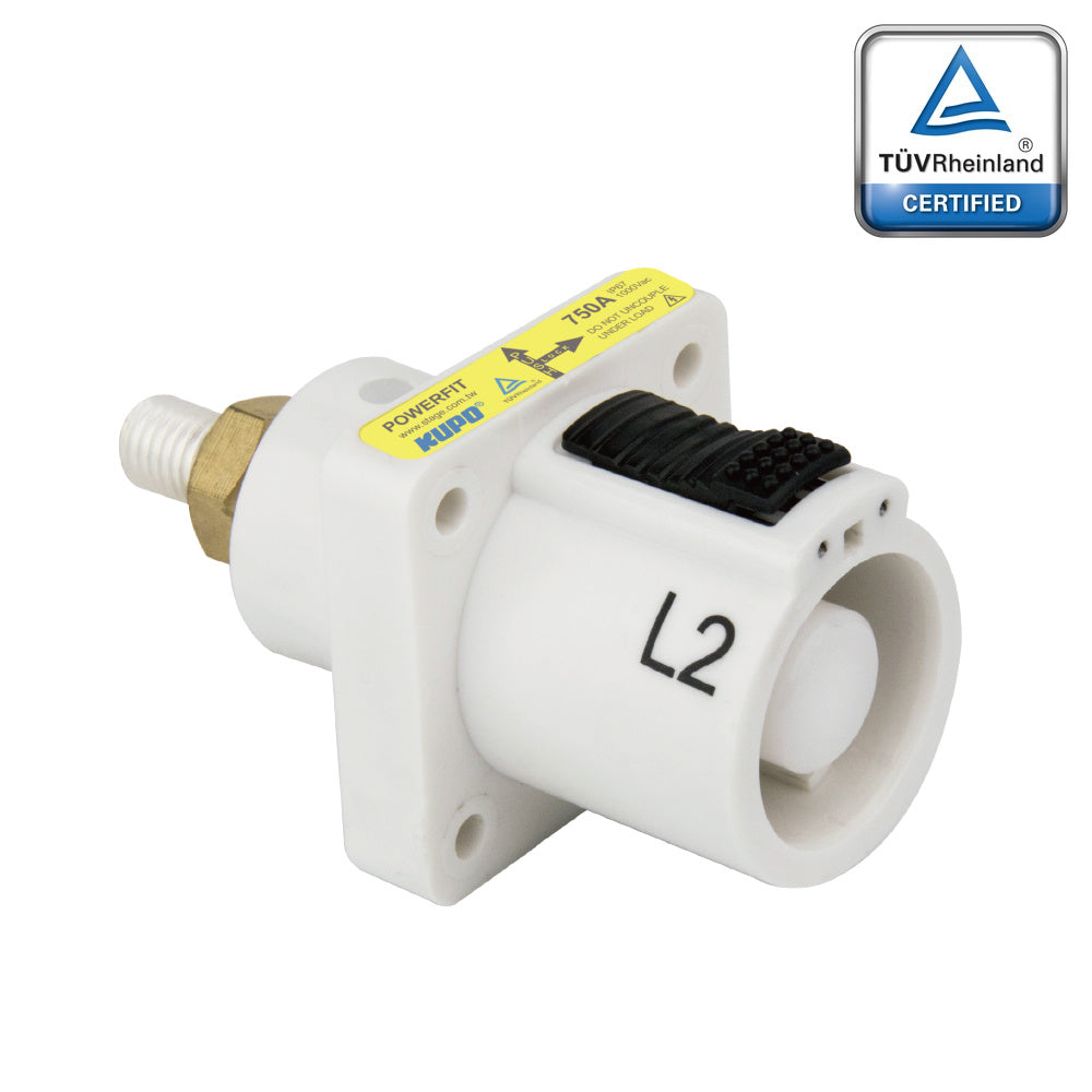 PFPS-2W-T7 - PowerFit 750A Source Panel Connector, White (L2)