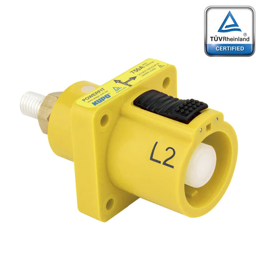 PFPS-2Y-T7 - PowerFit 750A Source Panel Connector, Yellow (L2)