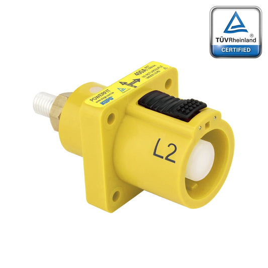 PFPS-2Y - PowerFit 400A Source Panel Connector, Yellow (L2)