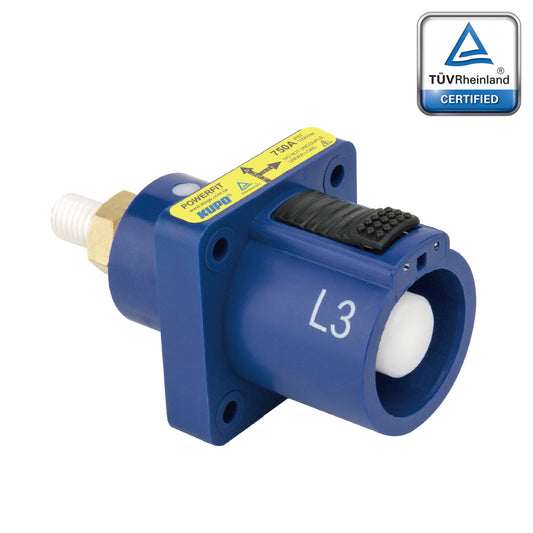 PFPS-3BL-T7 - PowerFit 750A Source Panel Connector, Blue (L3)