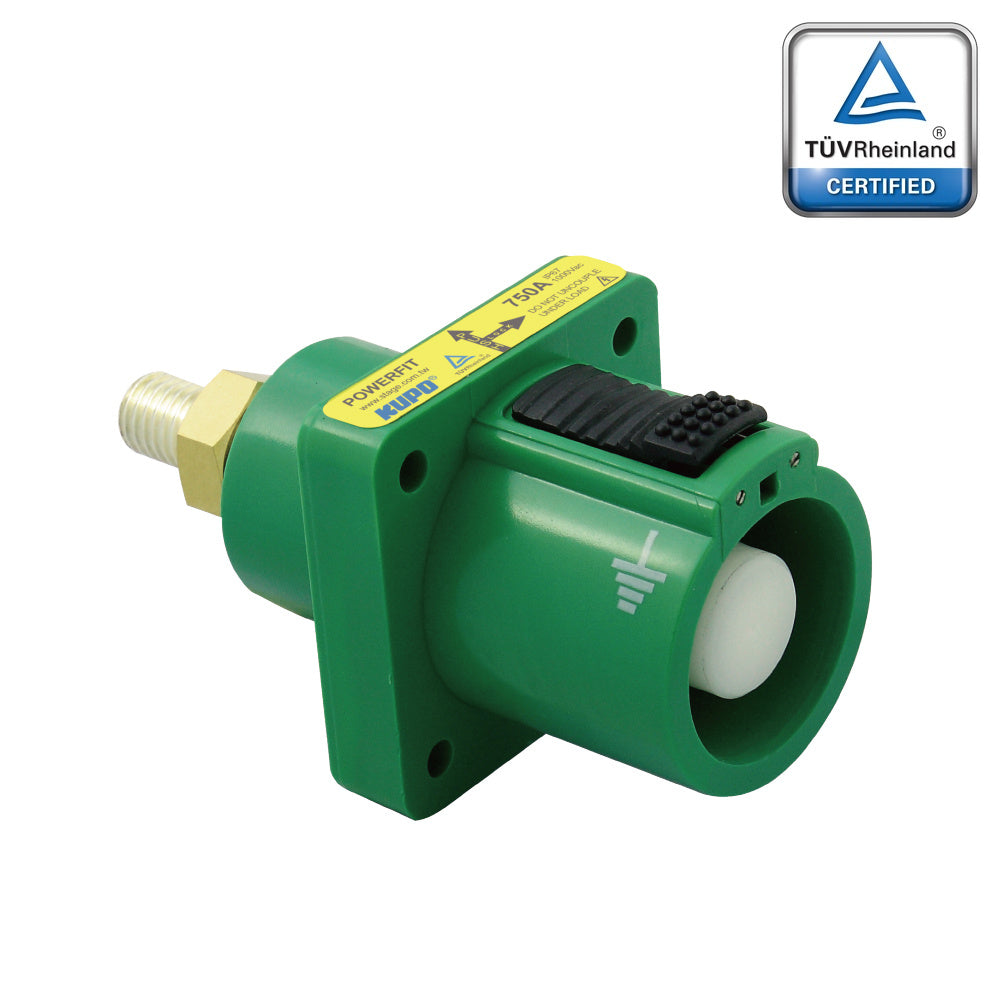 PFPS-EGN-T7 - PowerFit 750A Source Panel Connector, Green (Earth)