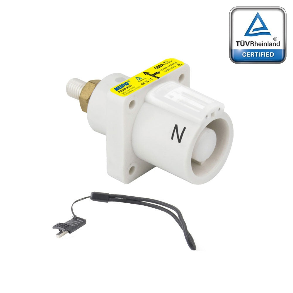 PFPS-NW-T5 - PowerFit 500A Source Panel Connector, White (N) - alternate product view