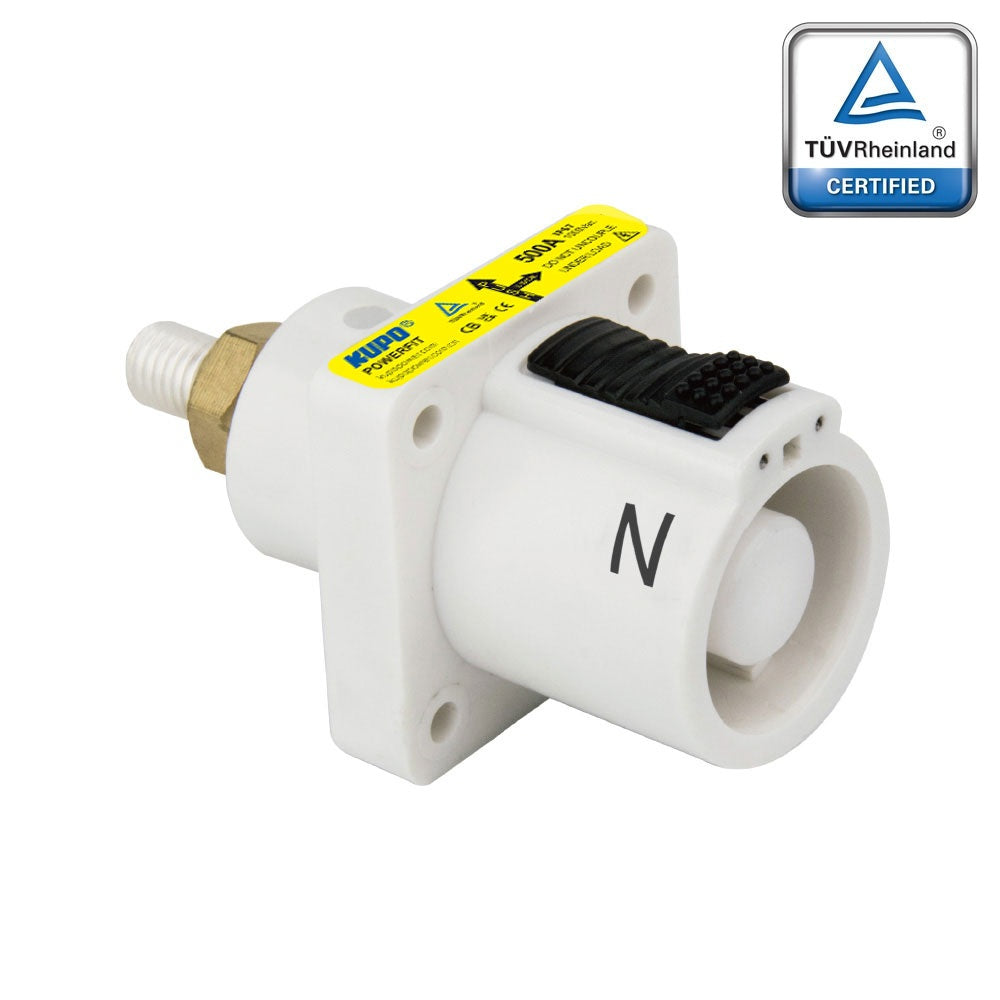PFPS-NW-T5 - PowerFit 500A Source Panel Connector, White (N)